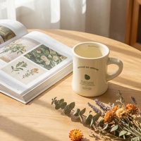 50 piezas MOQ, Taza de Cerámica Blanca Crema de 11 oz con Logotipo Personalizado, Tazas Minimalistas de Cerámica para el Hogar, Regalo, Taza para Café o Té, Venta al Por Mayor Directa de Fábrica