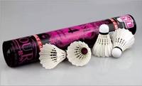 Volant de badminton durable en liège composite avec plumes d'oie, résistant au vent, spécial entraînement de compétition, intérieur/extérieur