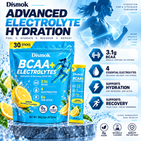 Fabricant de poudre d'électrolytes BCAA, 3,1 g de BCAA, 4 électrolytes, saveur citron, sachet individuel, complément alimentaire