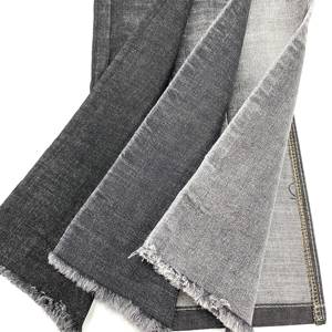 <span class=keywords><strong>Mercer</strong></span> ized Black 11,2 Unzen High Stretch Denim Stoff für Jeans mit Cross hatch Slub Jeans Stoff Stoff Textil in China Fabrik - Product Image 4