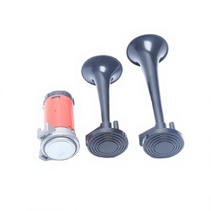 แตรลมรถยนต์ 12V สีแดง แตรคู่ ความถี่สูง ใช้ได้กับรถจักรยานยนต์ รถบรรทุก ติดตั้งด้านหน้า - Product Image 4