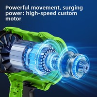 Nouveau souffleur à batterie lithium haute puissance à conduit, faible bruit, puissant, pour usage domestique, idéal pour la poussière, les feuilles et le déneigement