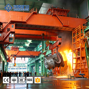 Pont roulant à double poutre YZS <span class=keywords><strong>125</strong></span>-320 tonnes, électrique, robuste, pour fonderie, avec télécommande sans fil pour atelier - Product Image 1