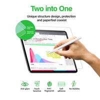 Papier Anti-choc incassable, sensation de verre trempé pour iPad Pro 12.9 pouces, protecteur d'écran magnétique avec Kit d'installation