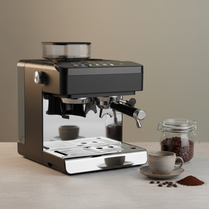 Machine à café électrique pour chambres d'hôtel et bureaux d'entreprise, écran tactile, moulin à café 10 étapes, déverrouillage, pour préparations à faire couler, saveurs variées, latte art, UE - Product Image 1