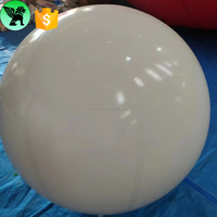 1m Sphère de ballon blanc pur Boule à miroir gonflable personnalisée Globe de décoration gonflable de scène de mariage pour événement A10777