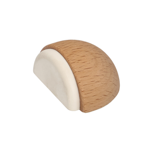 Fermaporta Adesivo a Mezzaluna in Legno di Quercia - Product Image 1