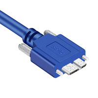 Kabel Data Bochara Micro USB 3.0 USB 3.0 Tipe A Male ke Micro USB 3.0 Male Berlapis Foil+Dikepang Berpelindung Dengan Panel Sekrup
