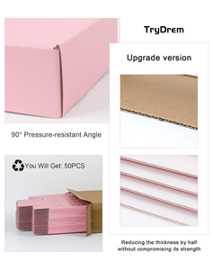 Cajas de Cartón Corrugado Ecológicas al por Mayor, Caja de Envío Personalizada con Estampado en Relieve, Caja de Envío Biodegradable - Product Image 2