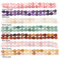 Perles de quartz rose naturel et d'améthyste pour la fabrication de bijoux à bricoler soi-même 10x14x6mm feuille de fleur sculptée brin de pierres précieuses 21cm 15 perles