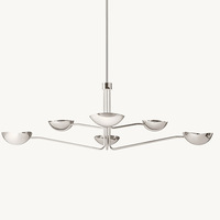 Lustre suspendu moderne de luxe en laiton doré pour villa, nouveau design, lampe en acier pour salle à manger et salon