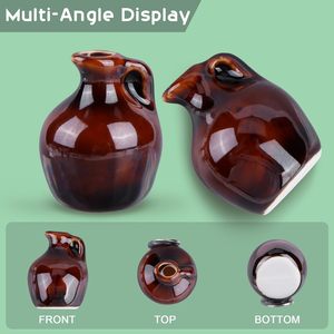 8 mini-vases aimantés - Vases à bourgeons magnétiques 2025 Nouveaux mini-aimants en céramique mignons pour réfrigérateur Vase à fleurs en céramique 3D amusant - Product Image 2