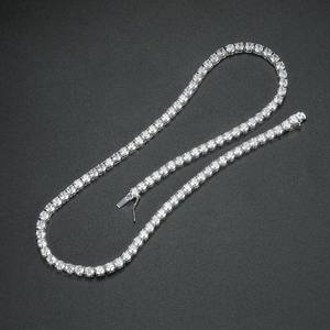 Bracelet à breloques en argent sterling 925 avec moissanite, style tennis, chaîne à maillons, bijoux de mode hip-hop, accessoire de style urbain - Product Image 4