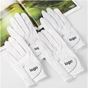 Guanti da golf in pelle ultrasottile ergonomici per mano sinistra da uomo 9GlofSports - Resistenti all'usura, presa eccellente, colore bianco - Product Image 1
