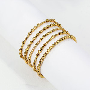 Pulsera y Brazaletes de Moda para Mujer, de Acero Inoxidable 316L de Lujo, Chapados en Oro PVD de 14k y 18k, Venta al por Mayor para Adolescentes - Product Image 2
