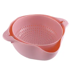 Lọc colander cấp thực phẩm lọc tự làm salad BPA miễn phí Bồn Rửa Nhà Bếp colander linh hoạt quay quay Lọc