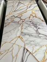 Panel de Pared Decorativo Interior de PVC Impermeable con Estilo Moderno, Panel de Mármol con Protección UV para Sala de Estar, Hotel, Baño y Paredes de Ducha