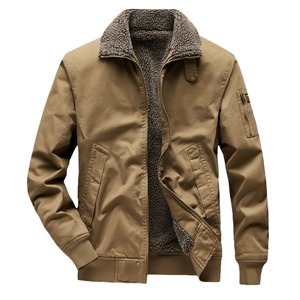 Giacca da Lavoro Invernale per Uomini Maturi, 100% Cotone Pesante Foderato in Pile, Collo a Punta, Vestibilità Comoda, Isolata - Product Image 1