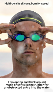 Gorros de Natación de Silicona Suave Premium 3D con Diseño de Cúpula para Entrenamiento <span class=keywords><strong>Profesional</strong></span>, Competición y Reducción de Arrastre - Product Image 6