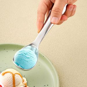 Cuillère à glace en métal avec poignée antidérapante bleue – Offre spéciale - Product Image 3