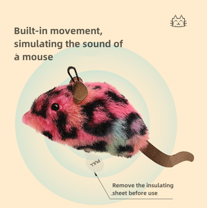 لعبة القط الفأر القطيفة محاكاة الصوت دعابة القط لعبة الترفيه الذاتي مهدئ - Product Image 3