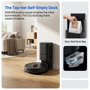 PX7D Auto Empty Robot Vacuum Cleaner 20000Pa LDS9.0 Navigation Tuya APP Sweep <b>Mop</b> Robotic Vacuum for Pet Hair - Product Image 3