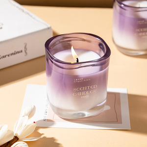 Bougie parfumée luxueuse et écologique en verre à la lavande pour cadeaux féminins et décoration intérieure - Product Image 5