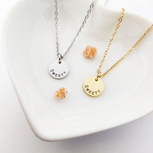 Collar con nombre personalizado de 10mm, moneda de oro, collares de acero, Oro Laminado, Joyera, mercados chinos en línea, cantidad mínima de <span class=keywords><strong>pedido</strong></span> baja - Product Image 4