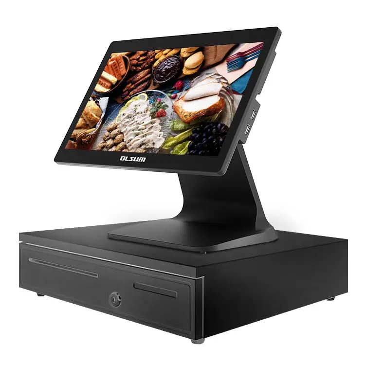 Cloud PosシステムシングルタッチスクリーンオフラインPOSシステムデスクトップタイプWindows/Android POS、アルミニウムシェル付き