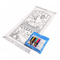 Tapis de prière en velours 2025, ensemble cadeau, crayons aquarelle, tapis de prière pour enfants