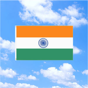 Bendera India Bordir Dua Sisi 3 * 5 kaki Kain Oxford Bendera Dekorasi Luar Ruangan Bendera Berbagai Negara yang Dikibarkan dengan Engkol Tangan - Product Image 1