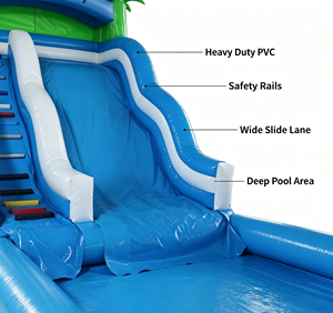 Hot Sale PVC Inflatable <b>Pool</b> Water <b>Slide</b> for Kids' Fun Residential & School Use Indoor/Outdoor - Product Image 2
