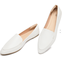Chaussures plates décontractées imperméables en cuir PU à bout pointu pour femmes, idéales pour le travail et la marche – Fabrication chinoise à prix abordable