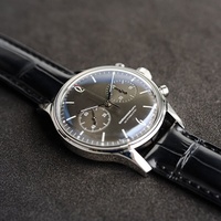 Seagull ST1901 montre-bracelet en cuir pour hommes, montres de luxe en acier inoxydable verre saphir lumineux 10atm étanche