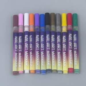 ODM Diy - Rotulador Artístico de 0,5 mm de Secado Rápido, 12 Colores, Esmalte de Uñas Líquido en Gel, Rotulador de Esmalte de Uñas Acrílico de Color Sólido para el Hogar - Product Image 5