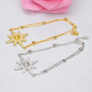 Pulsera de Plata S925, Perla Personalizada, Accesorios de Joyería DIY, Cuerda de Mano Elegante, Círculo de Mano, Collares con Colgante Semiterminados - Product Image 1