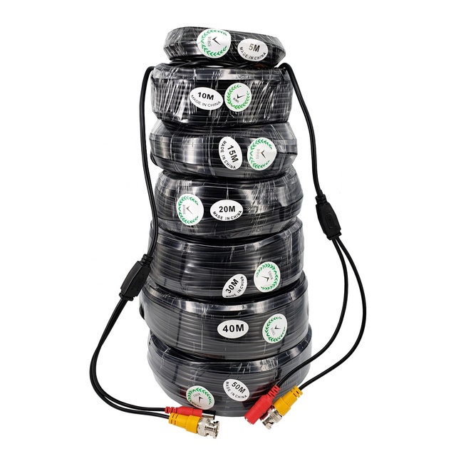 Hot Sale 5m 10m 20m 30m 40m 50m BNC Cable AHD CVI TVI 2MP 5MP DC BNC Cable Used for CCTV Camera DVR