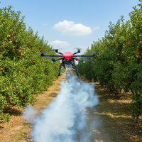 Drone pulvérisateur thermique télécommandé pour usage agricole, lutte commerciale contre les moustiques, arbres fruitiers, canne à sucre, durée de vie de 3 ans