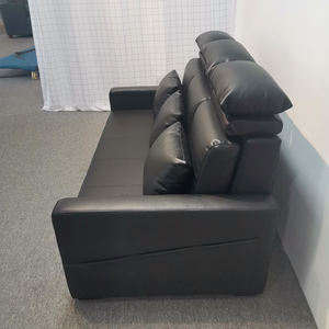 المنزل المعاصر شقة تشيس صالة انخفاض سعر المبيعات الساخنة اثنين من مقعد أسود جلد سرير أريكة قابلة للطي - Product Image 2