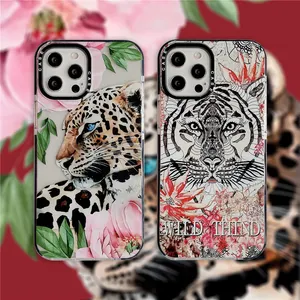 Kaplan Jaguar vahşi beast çiçek şeffaf telefon iPhone için kılıf 12 MiNi 11 Pro MAX X XS XR 7 artı SE 2020 hayvan dünya kapak