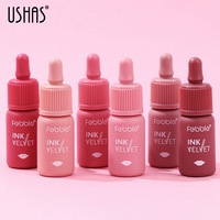 USHAS American Style Lip Glaze Coupe antiadhésive Rouge à lèvres liquide mat populaire imperméable pour le maquillage des lèvres