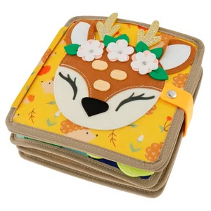 Jumon Hot Sale Montessori Yellow Eco-friendly Giraffe Quiet Busy <b>Board</b> Book for Fine Motor Skills Learning Early Education JBK-8 - Product Image 2