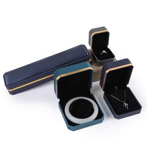 Boîte d'emballage et <span class=keywords><strong>de</strong></span> rangement pour bijoux en cuir jaune <span class=keywords><strong>de</strong></span> Guangzhou, pour bracelets et colliers, avec logo personnalisé, directement <span class=keywords><strong>de</strong></span> l'usine - Product Image 4