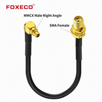 Adaptateurs RF FOXECO SMA vers MMCX, série de faisceaux de câbles 1000 90 °   Adaptateur de câble MMCX mâle vers SMA femelle