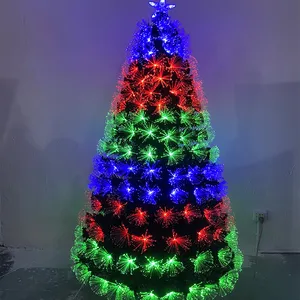 חדש 180cm שחור ירוק led מלא אור תלת צבע שיפוע quincunx סיבי עץ חג המולד