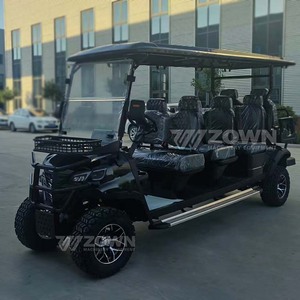 รถกอล์ฟไฟฟ้า ZOWN 7-8 ที่นั่ง หลังคาเปิดสีดำ รถอเนกประสงค์ - Product Image 4