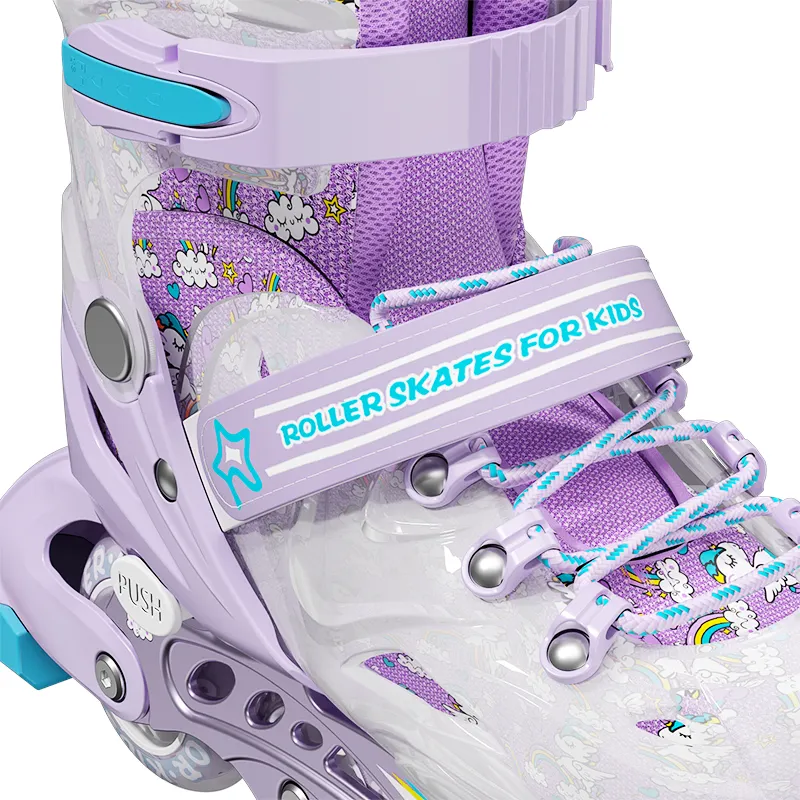 New design figure skate shoe kid adjustable inline skate professional kids 4 wheel inline skates