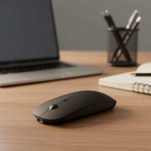 Silent <b>Wireless</b> Rechargeable Optical <b>Mouse</b> With Bluetooth <b>For</b> <b>Laptop</b> Right Hand 3 Buttons EGTMA WXMO09 - Product Image 2