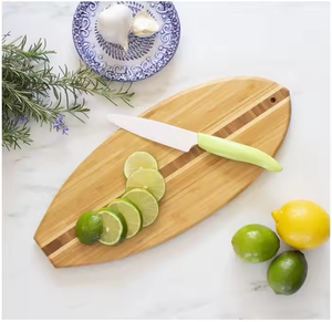 Tabla de Cortar de Madera con Forma de Tabla de Surf, Bandeja de Madera para Alimentos Orgánicos CY-019 - Product Image 2