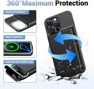 Étui de <span class=keywords><strong>batterie</strong></span> externe 10000 mAh pour <span class=keywords><strong>iPhone</strong></span> 17 <span class=keywords><strong>Pro</strong></span> <span class=keywords><strong>Max</strong></span> <span class=keywords><strong>12</strong></span> 13 14 15 16 <span class=keywords><strong>Pro</strong></span> <span class=keywords><strong>Max</strong></span> 16E 16 Plus MINI 11 6 6S 7 8 – <span class=keywords><strong>Coque</strong></span> de protection avec <span class=keywords><strong>batterie</strong></span> intégrée - Product Image 4